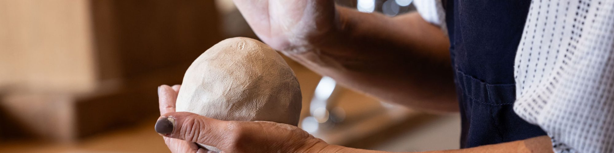 Making a ball of clay